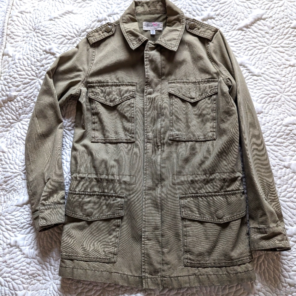 Ecote Military Style Oversized Bomber Jacket